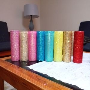 Decorator candles and party glassware